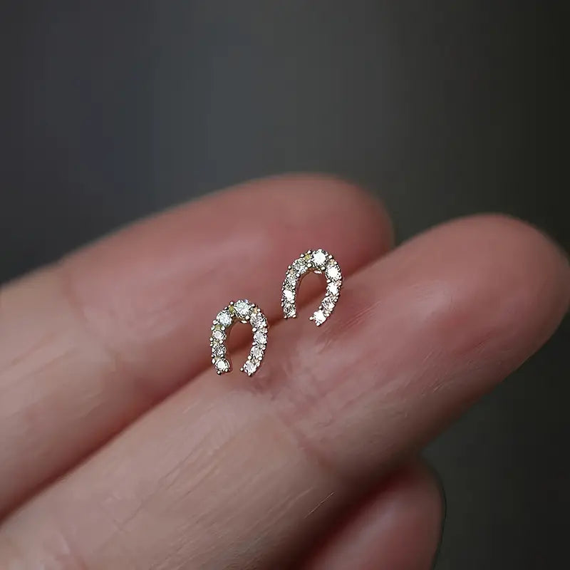 Mini Horseshoe-Shaped Stud Earrings,