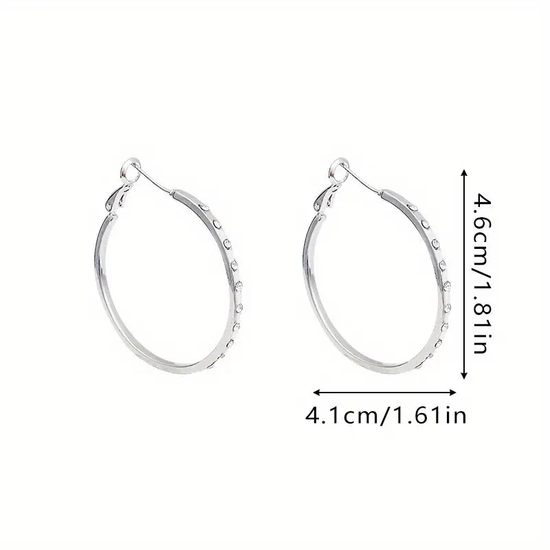 Earrings Sparkling Non-Plated Hoops,