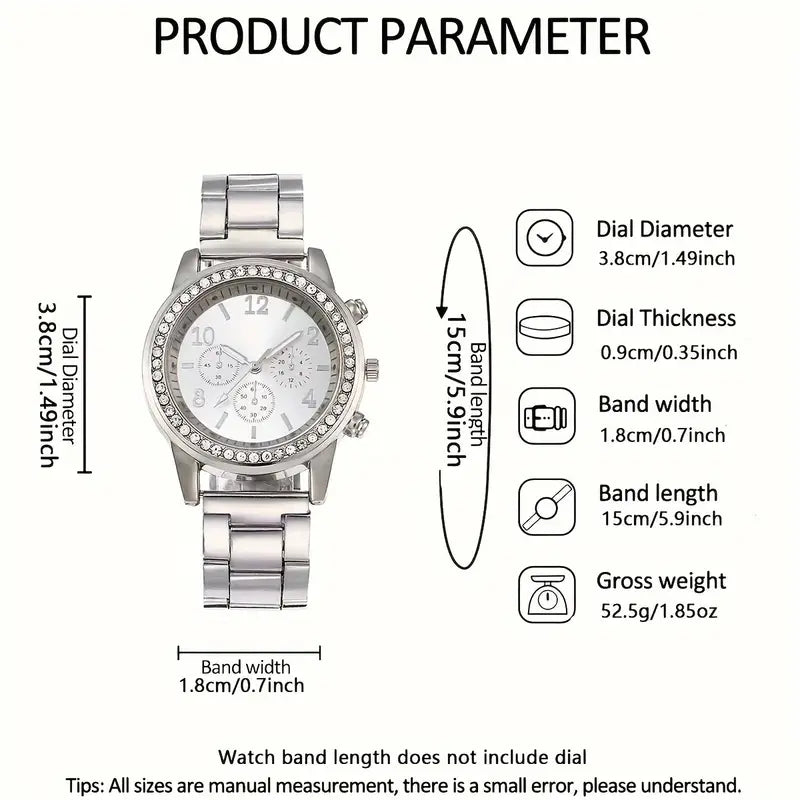 6-Piece Set Watch and Jewelry