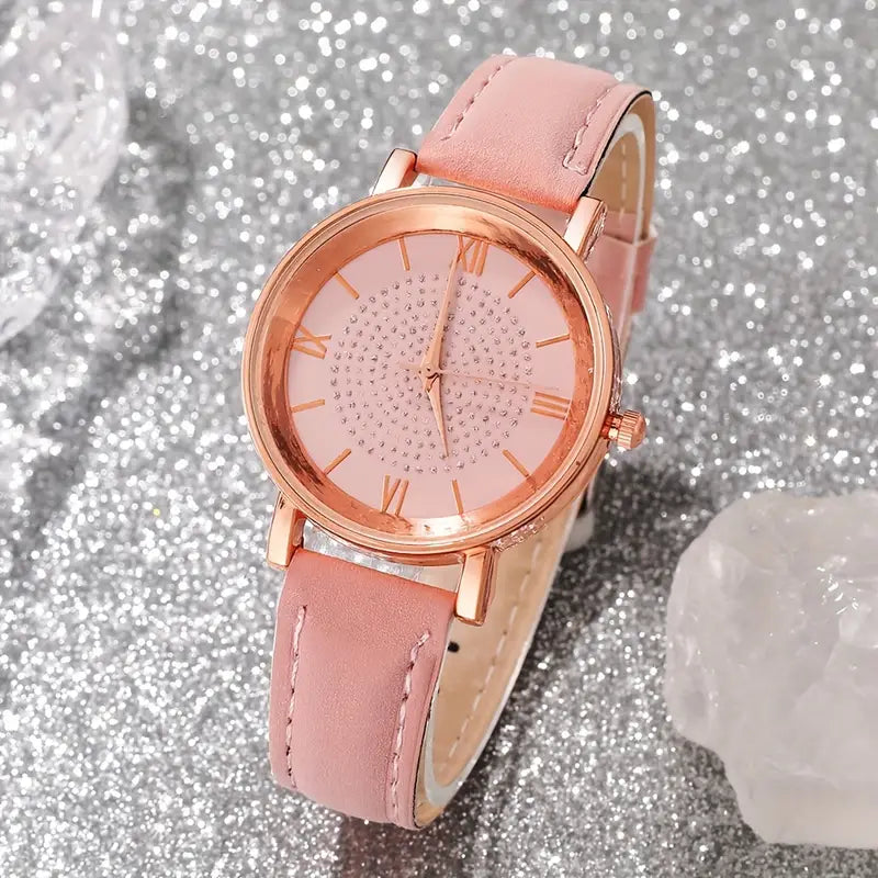 5pcs/Set Women'S Quartz Watch