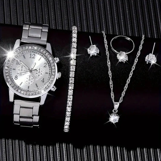 6-Piece Set Watch and Jewelry