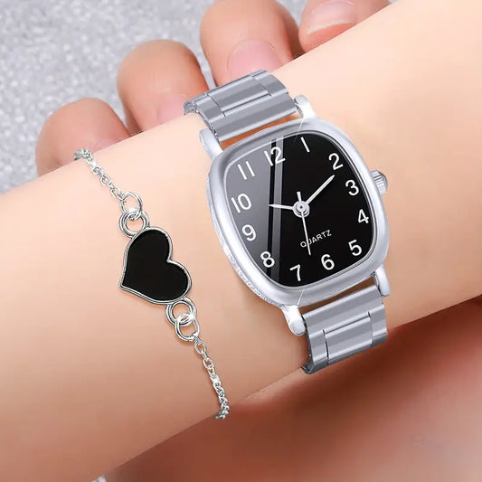 2pcs Watch And Bracelet Set,