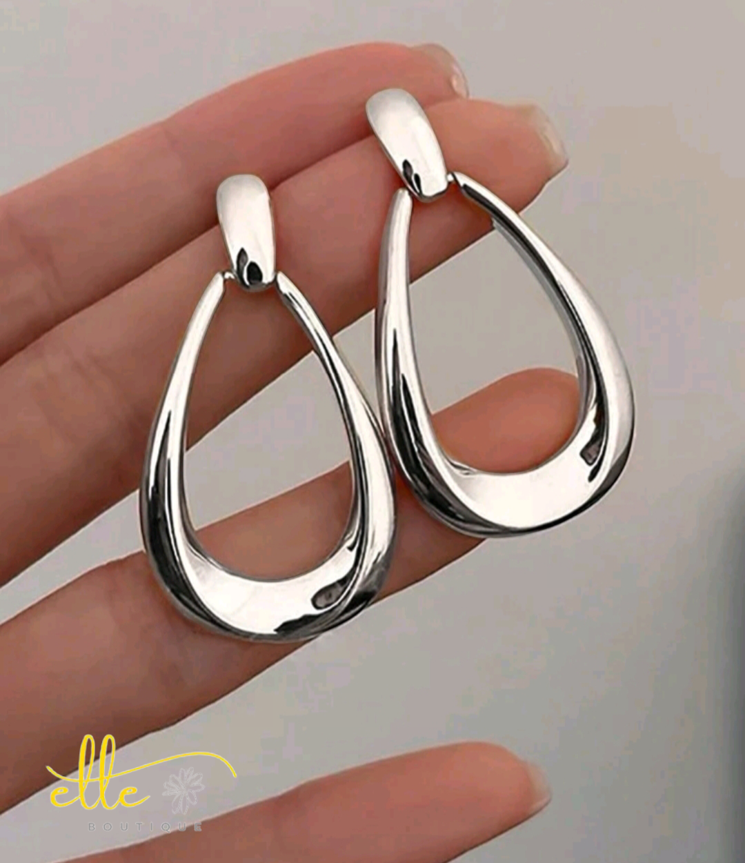 Elegant Geometric Design Drop Earrings,