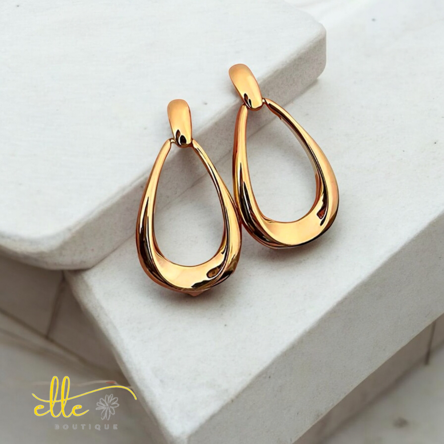 Elegant Geometric Design Drop Earrings,