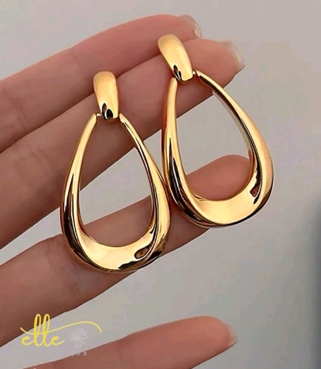 Elegant Geometric Design Drop Earrings,