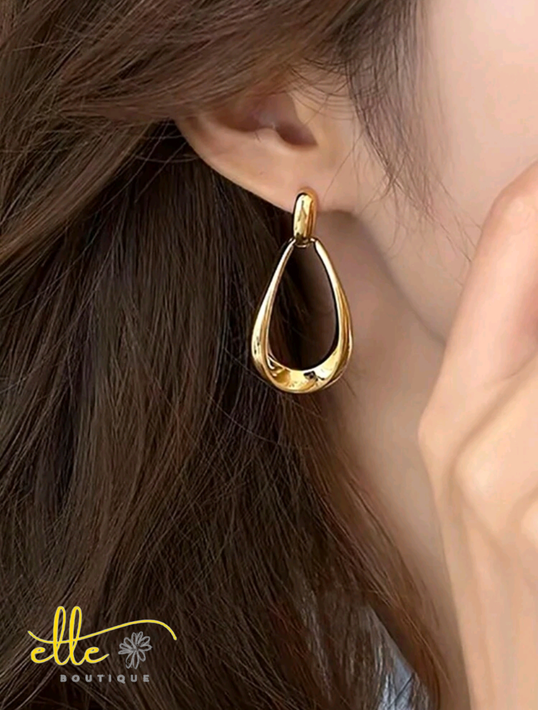 Elegant Geometric Design Drop Earrings,