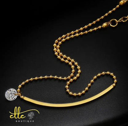 Elegant Golden Stainless Steel Anklet