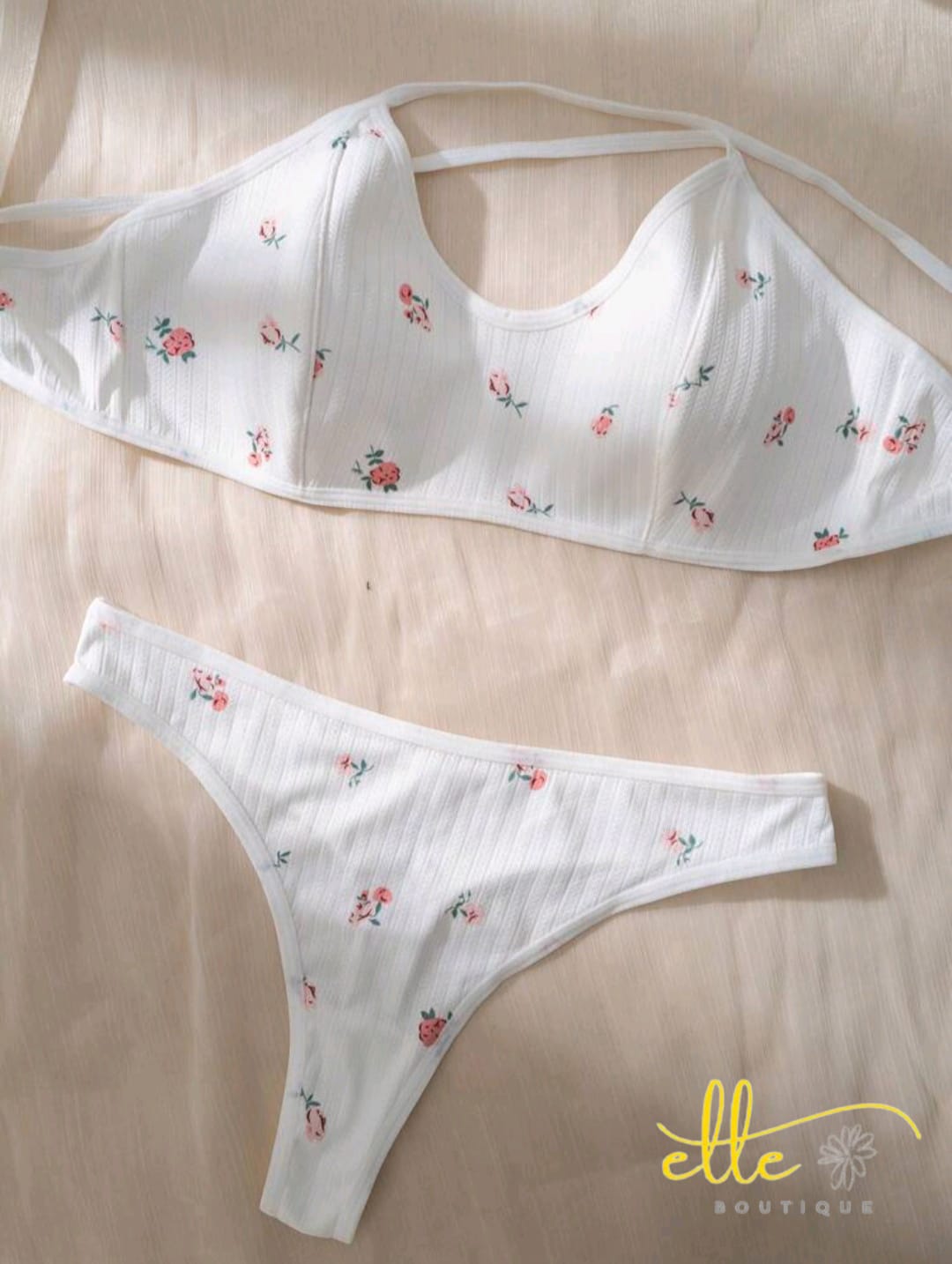 Floral Print Bra & Panty Lingerie Set