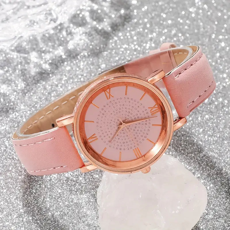 5pcs/Set Women'S Quartz Watch