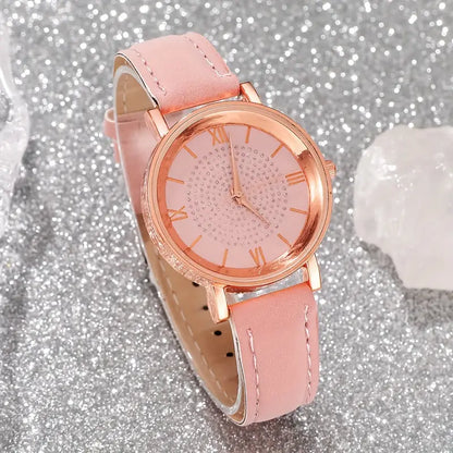 5pcs/Set Women'S Quartz Watch